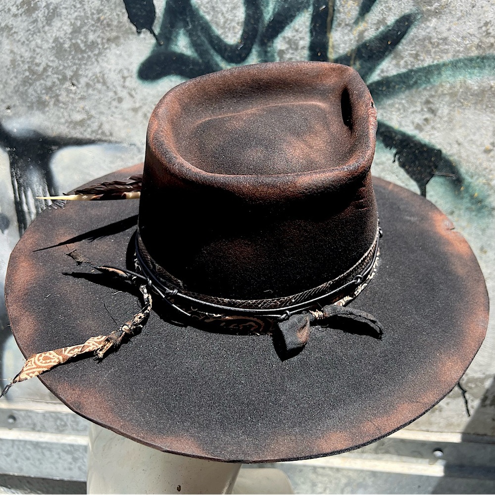 AFTER MIDNIGHT Custom Burned Dynafelt Hat - Picture 4 of 11